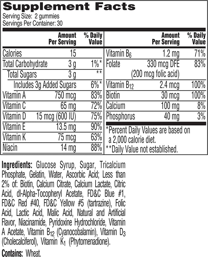 One A Day VitaCraves Teen Multi For Her Gummies, 60 Count