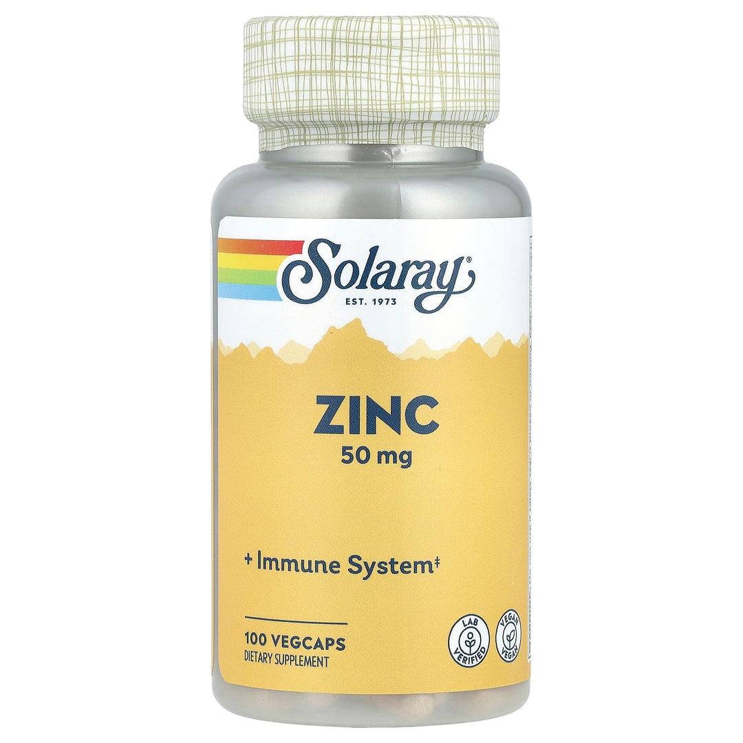 SOLARAY Zinc, 50 mg, 100 Count