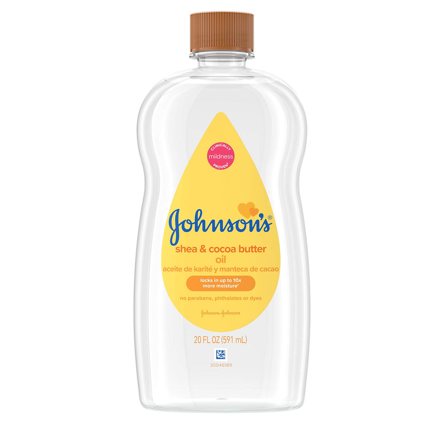 Johnson's Baby Baby Oil, Shea & Cocoa Butter, 20 fl oz