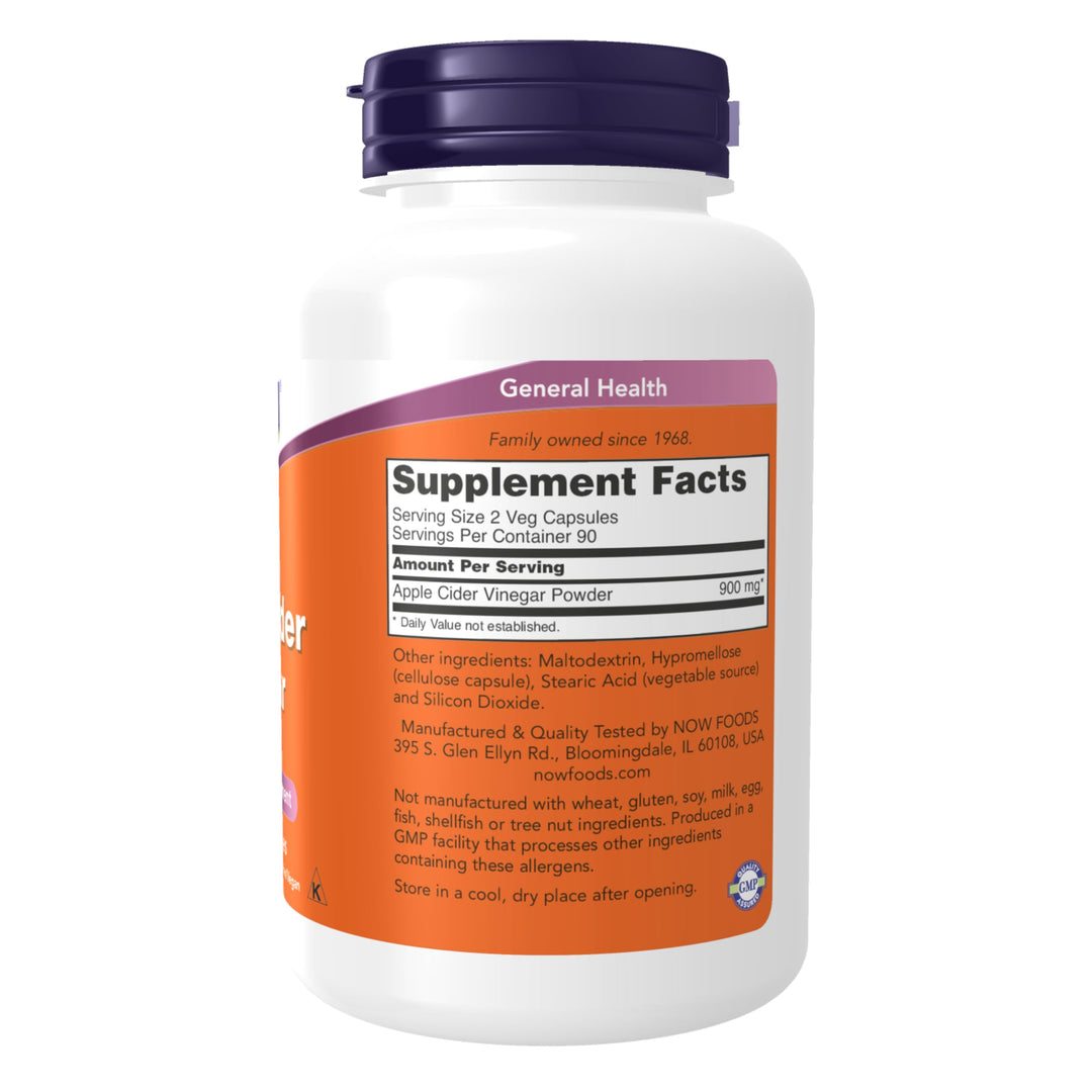 NOW Apple Cider Vinegar 450 mg, 180 Count