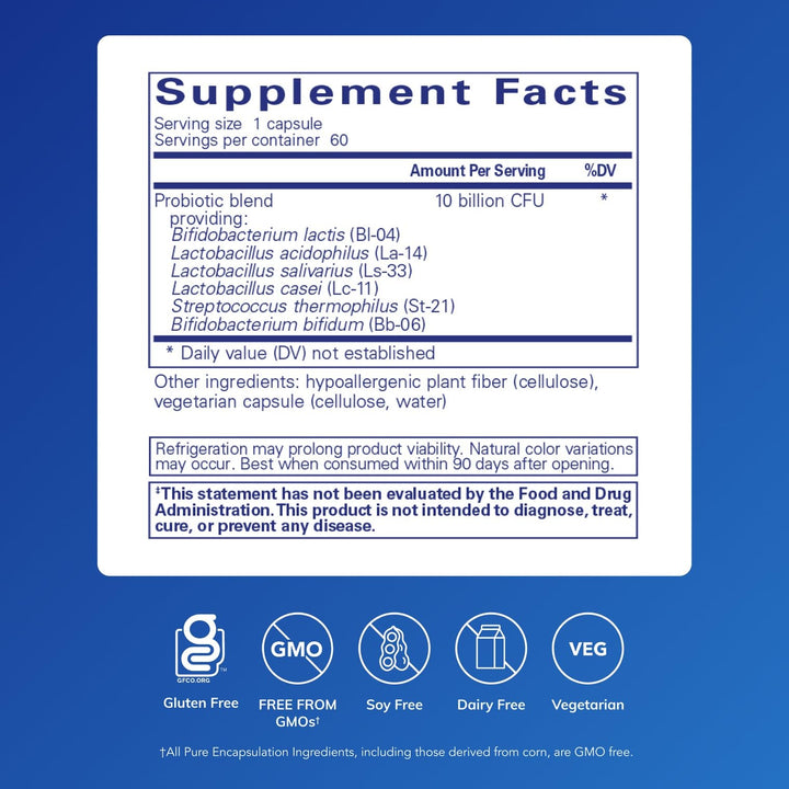 Pure Encapsulations Probiotic G.I., 60 Count