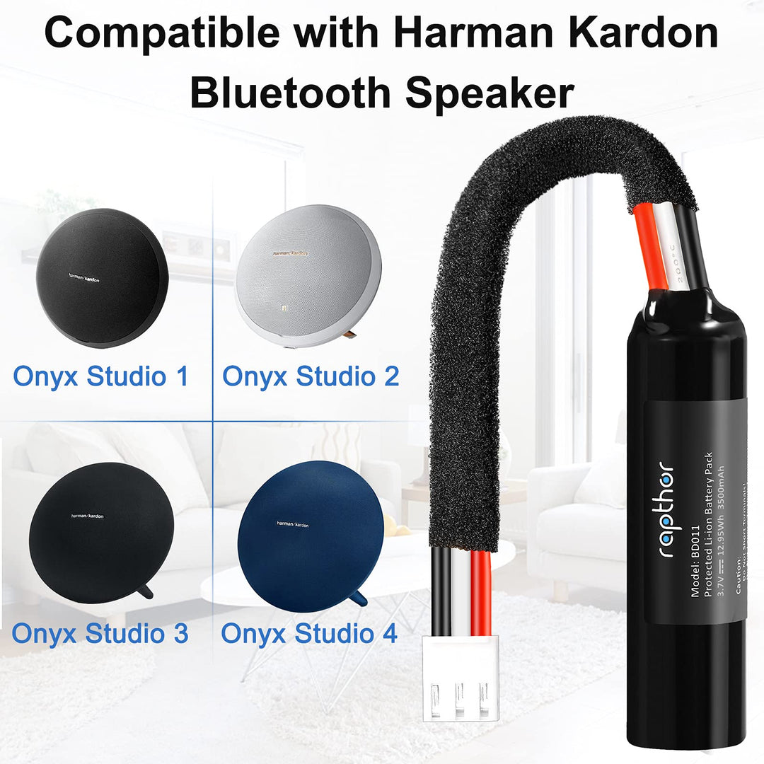 rapthor Rechargeable Lithium Battery, 3500mAh, Compatible with Harman Kardon Onyx Studio 1/2/3/4