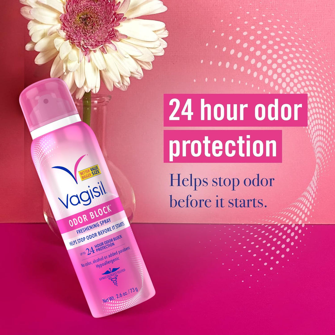 Vagisil Odor Block Dry Spray, Hypoallergenic, 2.6 oz