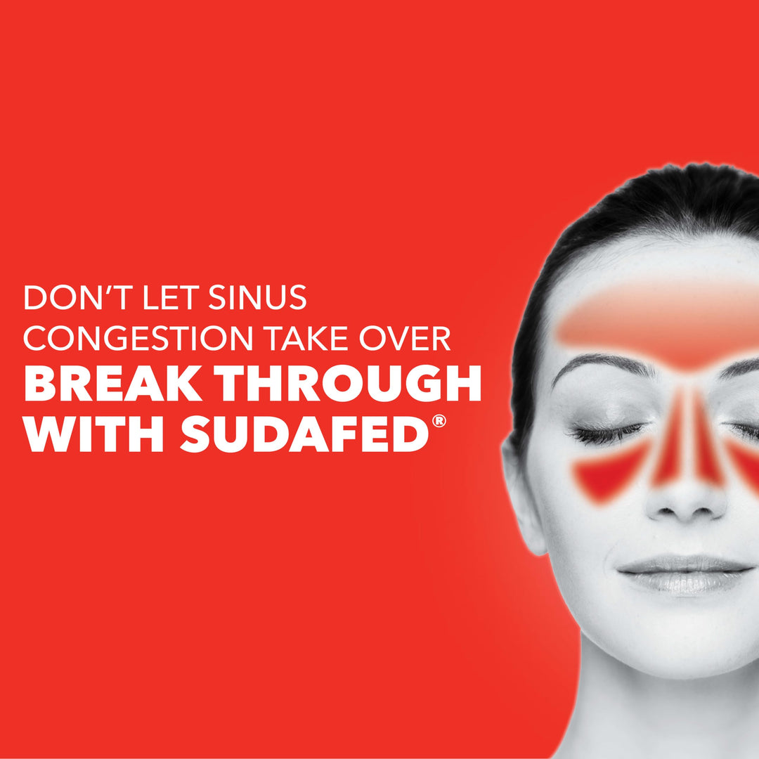 Sudafed Sinus Pressure & Nasal Congestion Mucus Relief, 24 Count