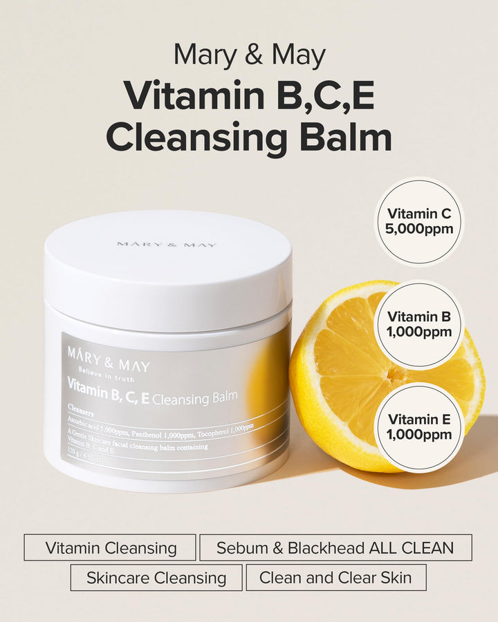 Mary&May Vitamin B C E Sherbet Cleansing Balm, 4.23 oz