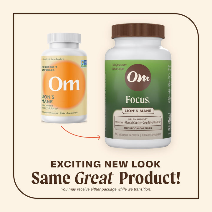 OM Mushroom Superfood Lion'S Mane Mushroom Capsules, 90 Count