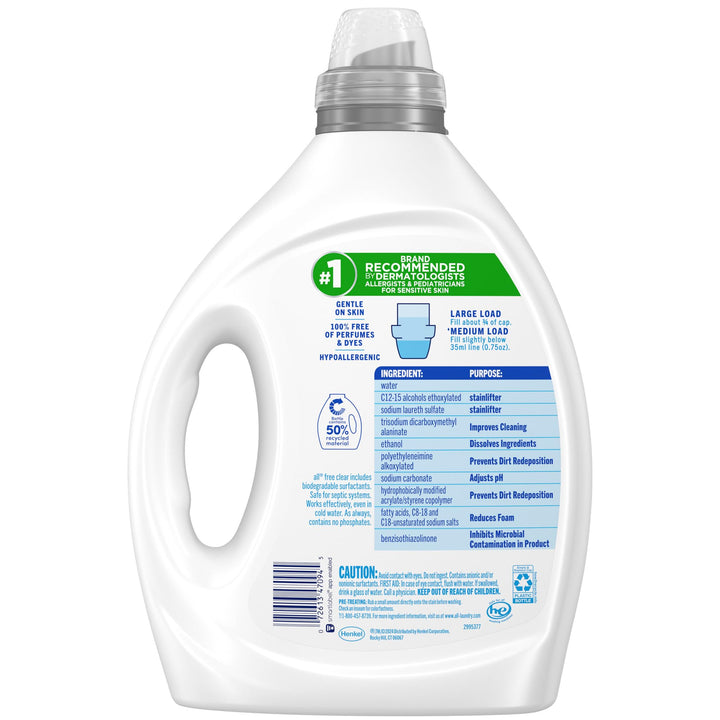 All Free Clear Laundry Detergent, Original, 82.5 oz