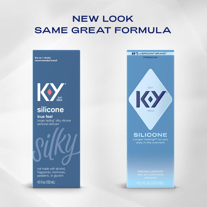 K-Y True Feel Premium Silicone Personal Lubricant, 4.5 oz