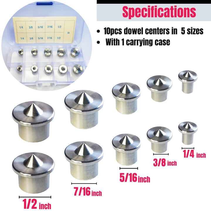 MinliGUY Dowel Centers, 10 Count