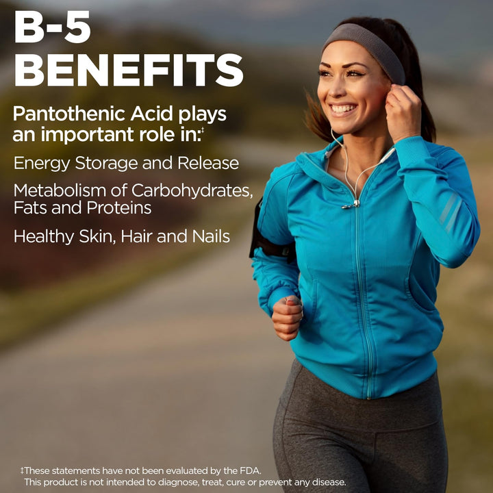 KAL Pantothenic Acid Sustained Release Tablets, 1000 mg, 100 Count
