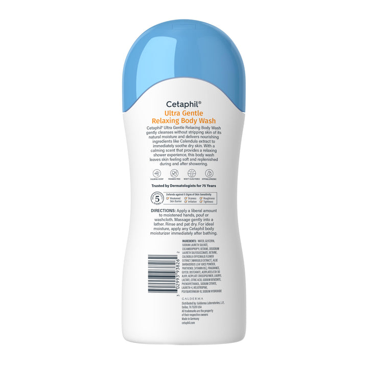 Cetaphil Ultra Gentle Refreshing Body Wash, Fragrance Free, 16.9 fl oz
