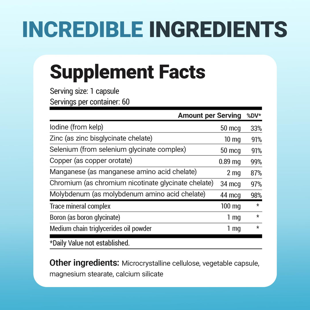 Dr. Berg Nutritionals Trace Minerals Enhanced, 100 mg, 60 Count