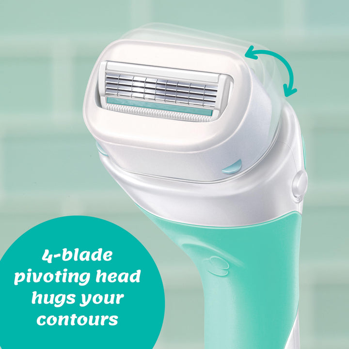 Intuition Razor for Women, Sensitive Skin, 1 Razor & 2 Refills