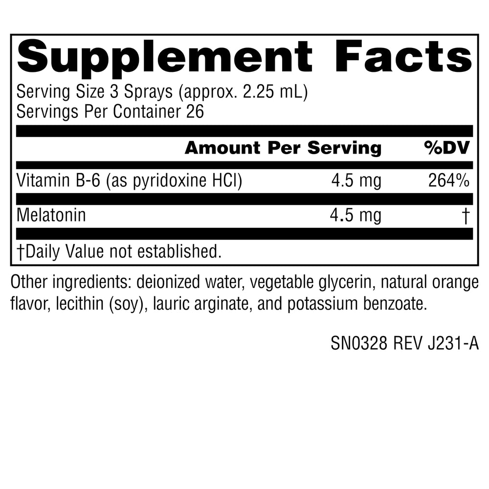 Source Naturals Melatonin NutraSpray, Orange, 1.5 mg, 2 fl oz