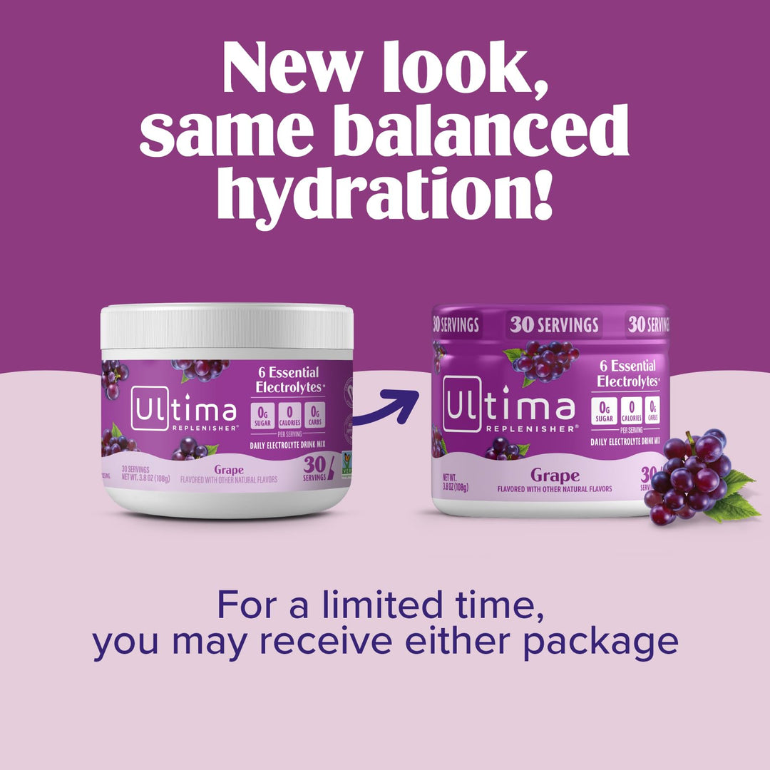 Ultima Replenisher Electrolyte Powder, Grape, 30 Count