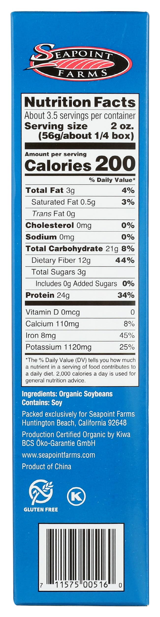 SEAPOINT FARMS Edamame Fettuccine, 7.05 oz