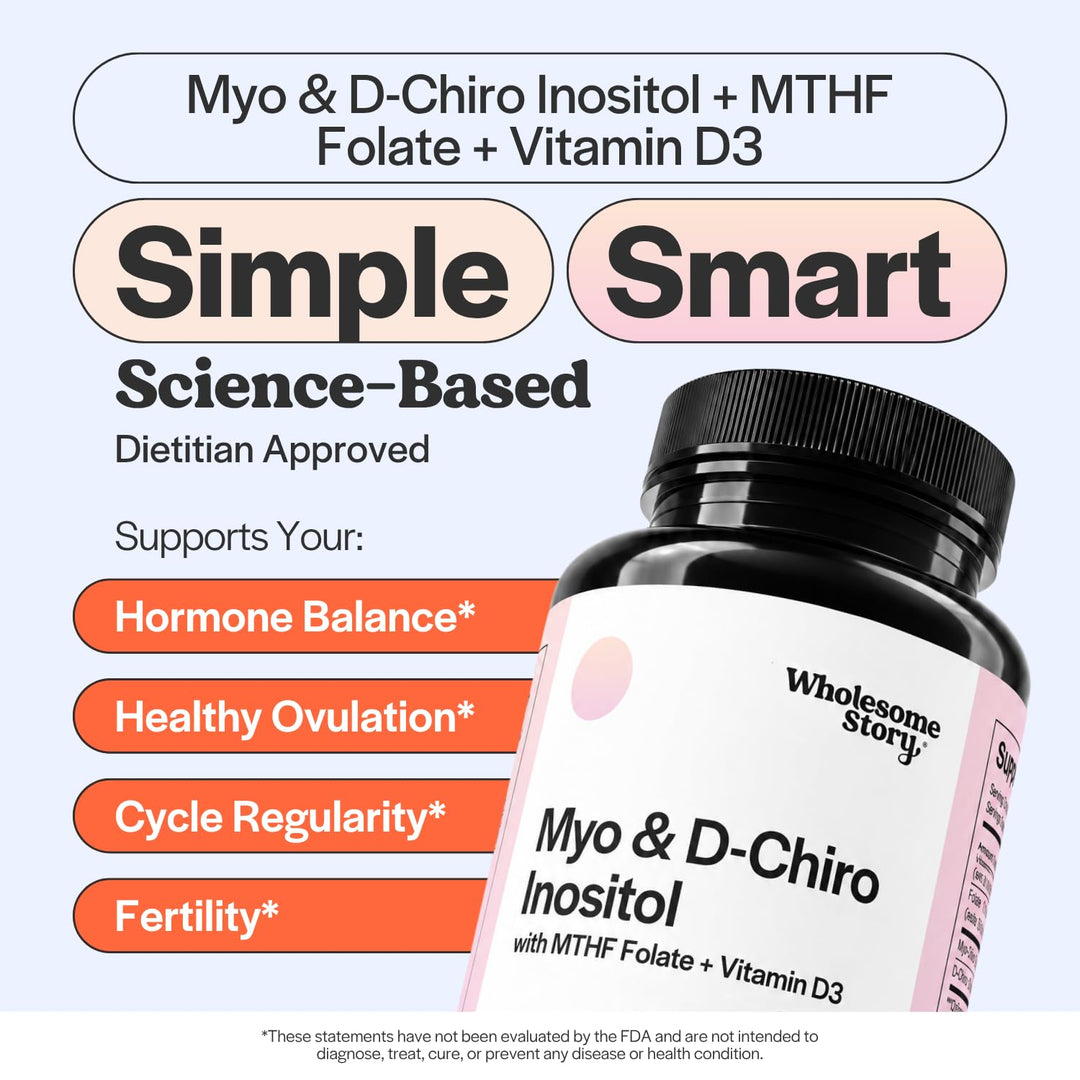 Wholesome Story Myo-Inositol & D-Chiro Inositol Capsules, 40:1 Ratio