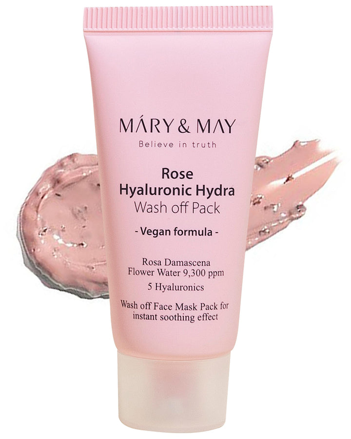Mary&May Vegan Rose Hyaluronic Hydra Wash Off Mask, 30 g