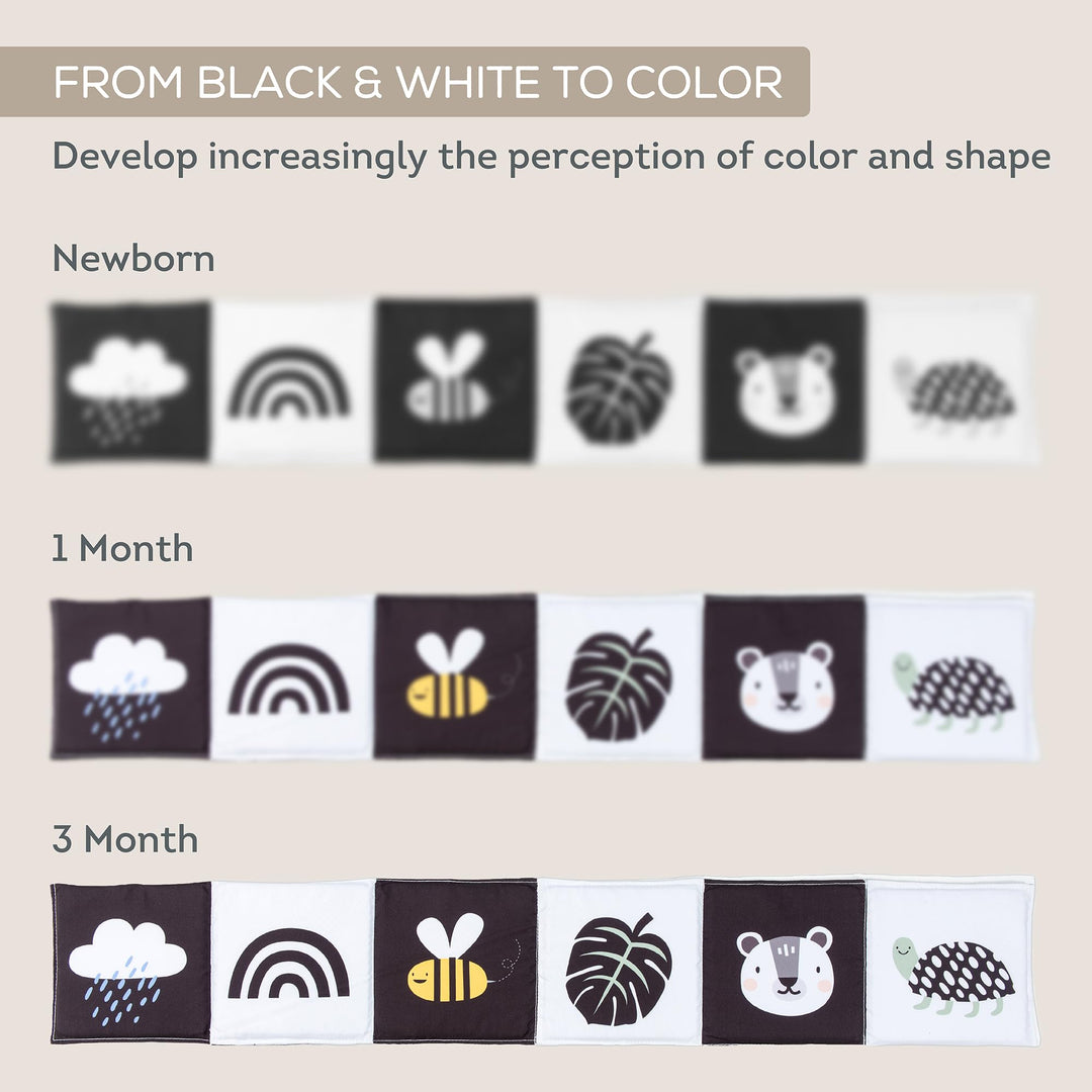 Taf Toys Newborn Soft Activity Book, Black and White, 0-12 Months