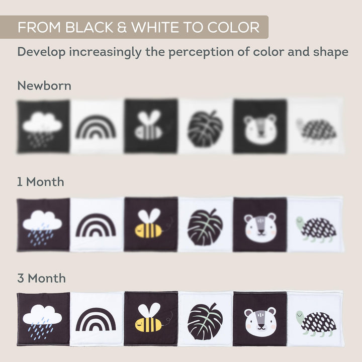 Taf Toys Newborn Soft Activity Book, Black and White, 0-12 Months