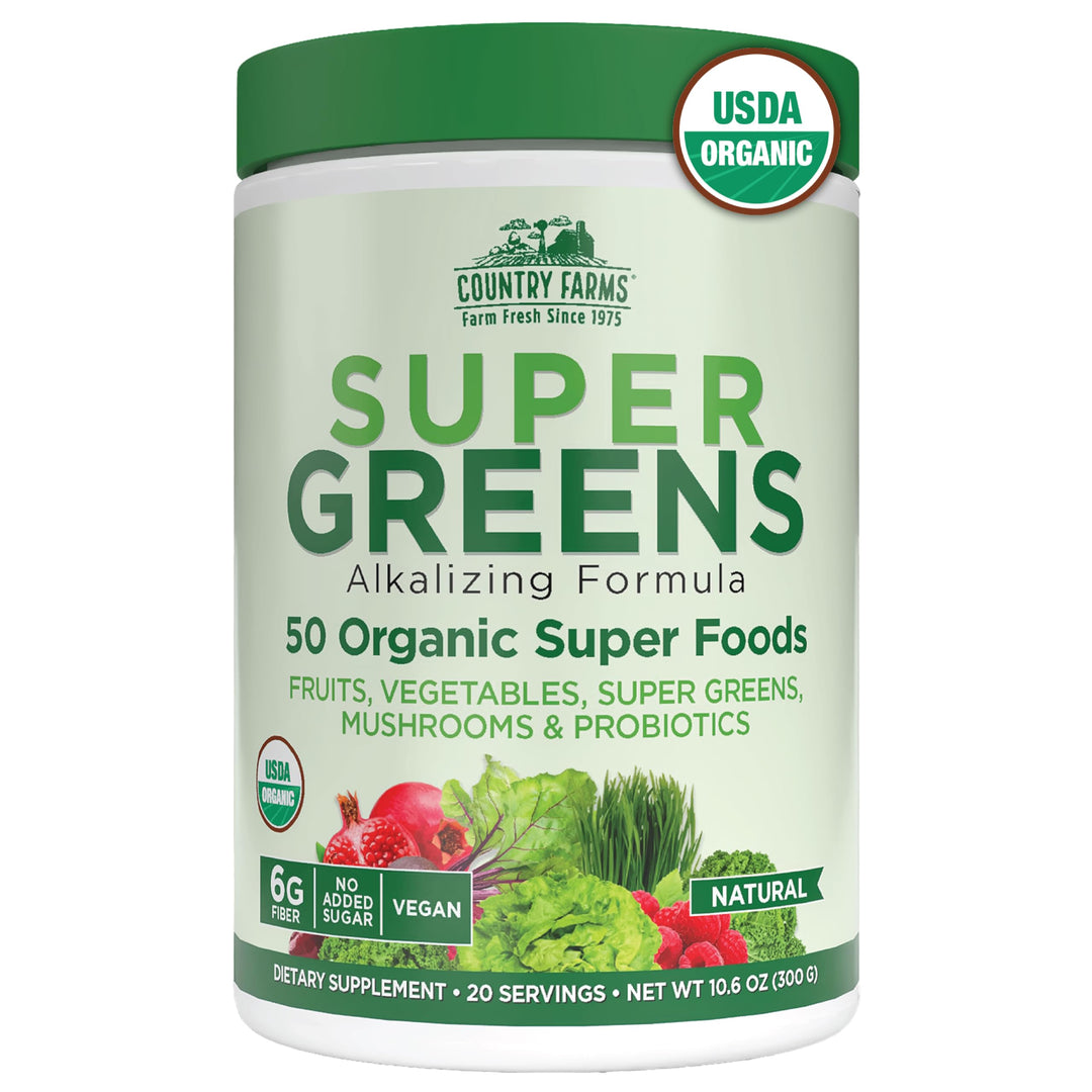 Country Farms Super Greens Drink Mix, Natural Flavor, 10.6 oz