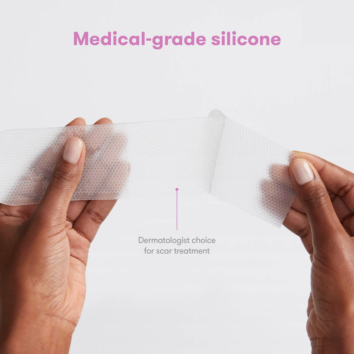 Frida Mom C-Section Silicone Strips, Reusable Scar Patches, Includes Case & Pouch