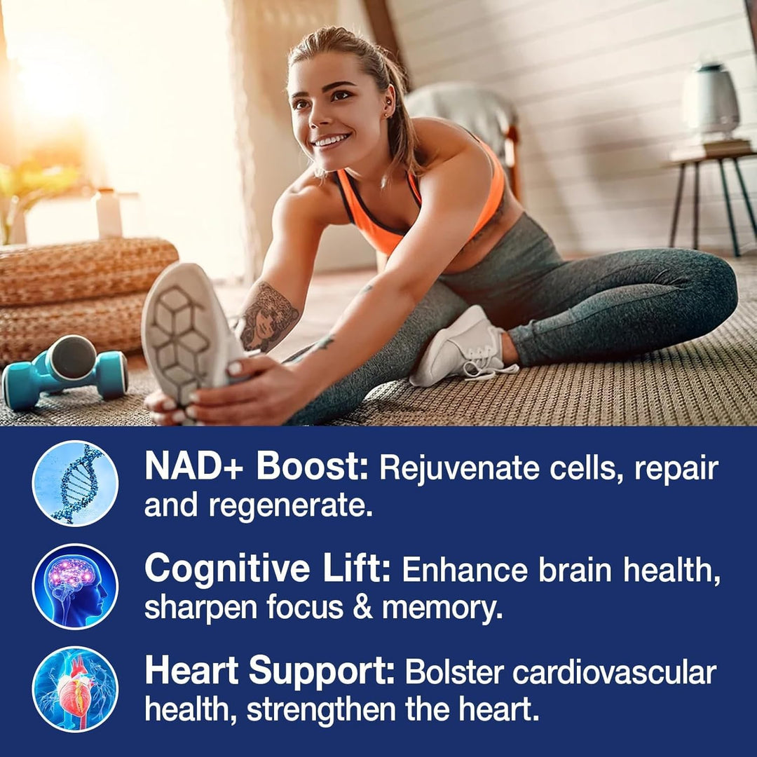 MSLOTAL NAD+ Supplement, 1000 mg, 80 Count
