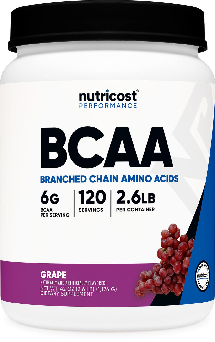 Nutricost BCAA Powder, Grape, 120 Servings