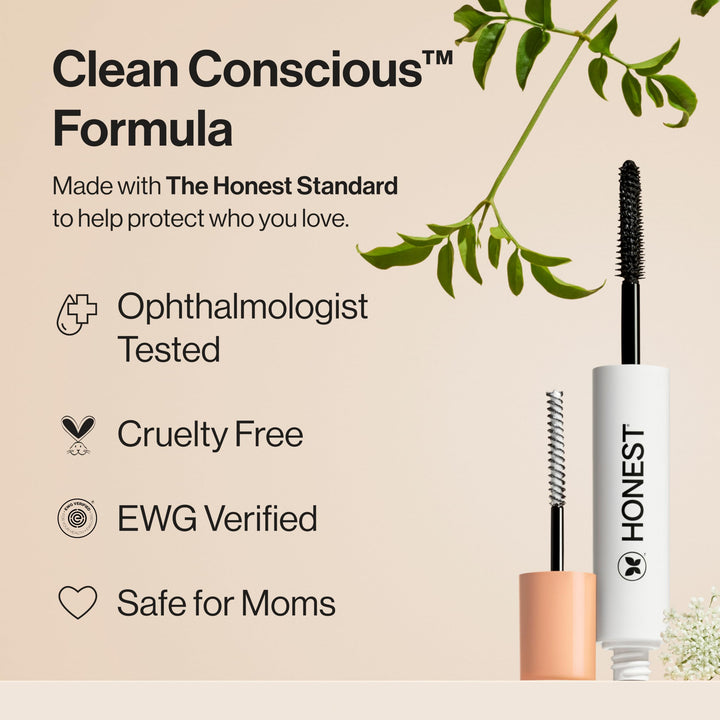 Honest Beauty 2-in-1 Extreme Length Clean Mascara And Primer, Black, 0.27 fl oz