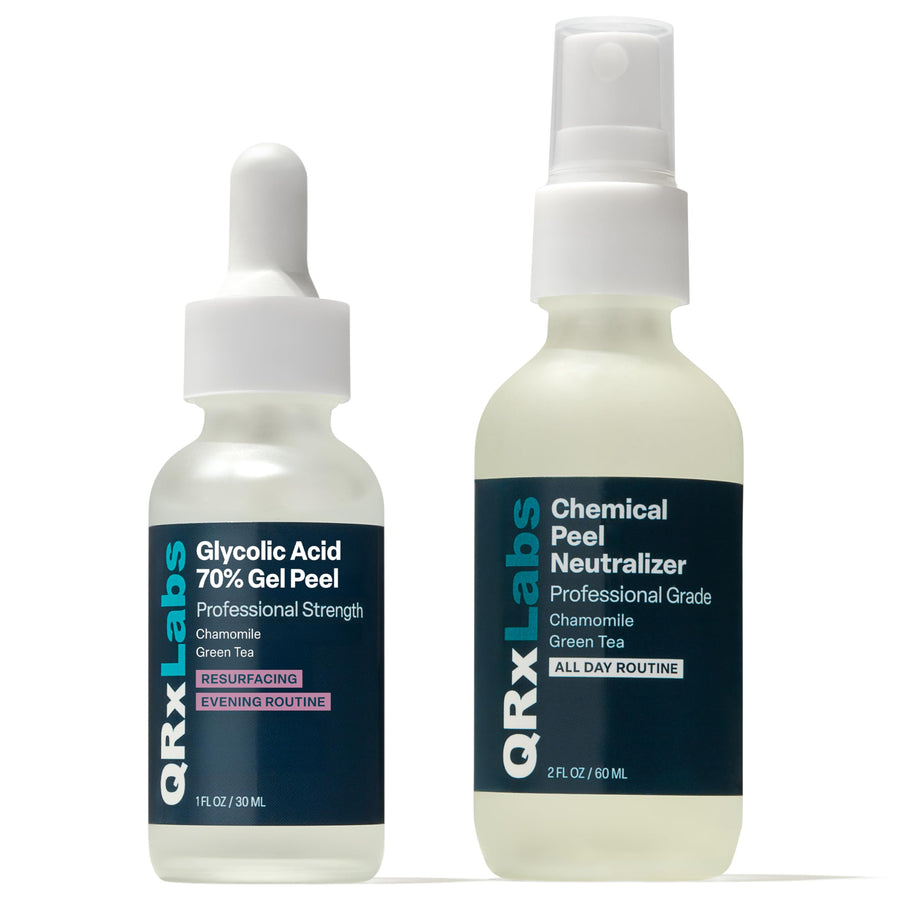 QRxLabs Glycolic Acid Gel Peel and Neutralizer Set, 70%