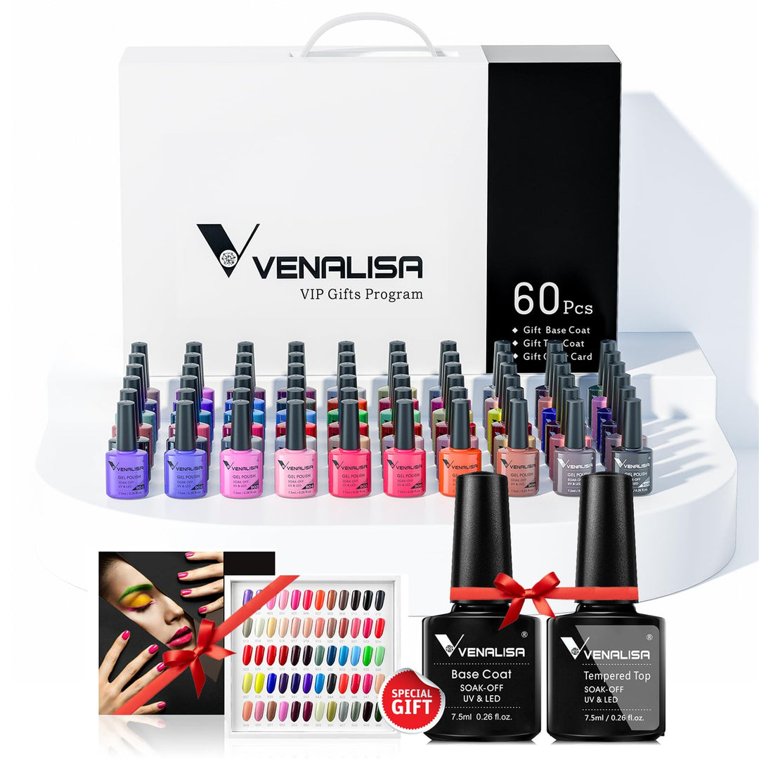 V Venalisa Gel Nail Polish Kit, VIP3 Set, 65 Count