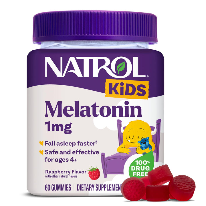 Natrol Melatonin Gummies, Berry, Ages 4+, 60 Count
