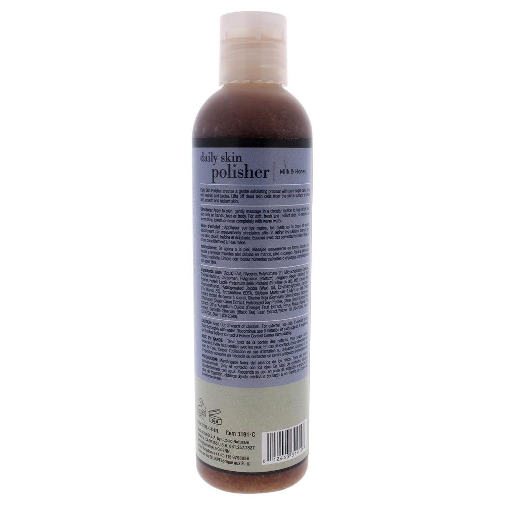 Cuccio Naturale Daily Skin Body Polisher, Milk And Honey, 8 oz