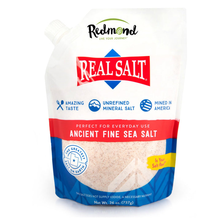 REDMOND Real Salt Sea Salt, Natural Unrefined Fine, 26 oz