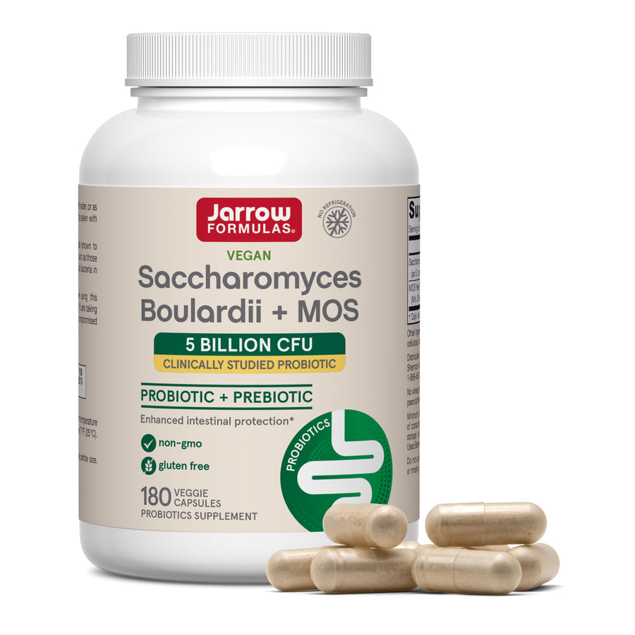 Jarrow Formulas Saccharomyces Boulardii + MOS, 180 Count