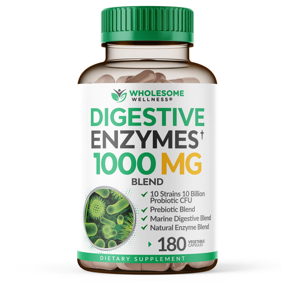 Wholesome Wellness Digestive Enzymes, 1000 mg, 180 Count