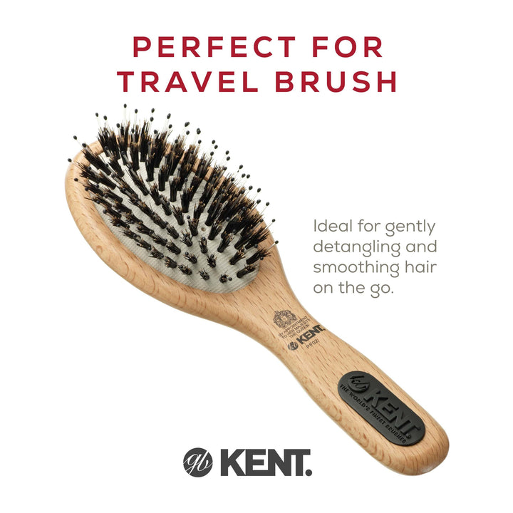 KENT PF02 Small Cushion Detangler Brush, Oval