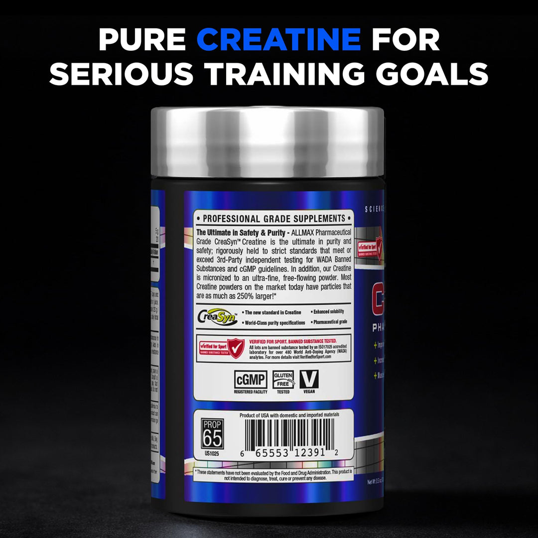 ALLMAX Creatine Powder, Micronized Creatine Monohydrate, 100 g