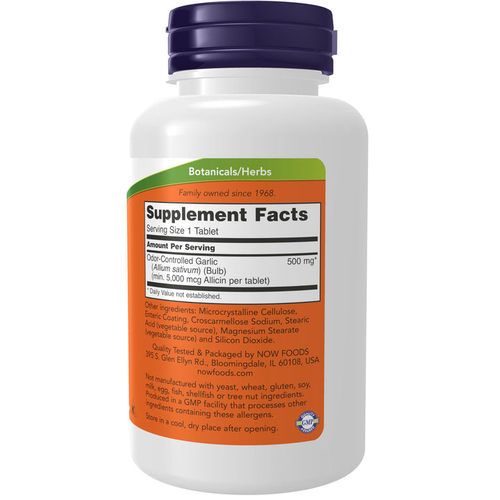 NOW Garlic 5000 Enteric Coated, 90 Count