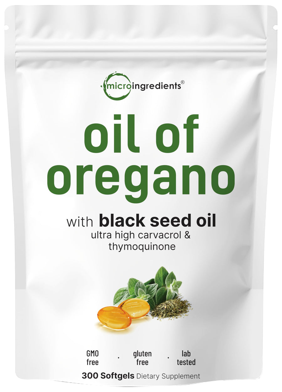 Micro Ingredients Oil of Oregano Softgels, 6000 mg, 300 Count
