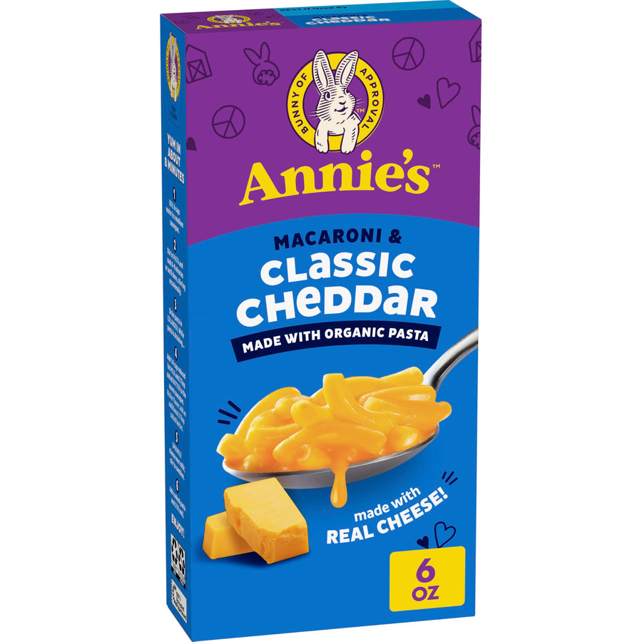 Annie's Homegrown Macaroni And Cheese, Classic Cheddar, 6 oz