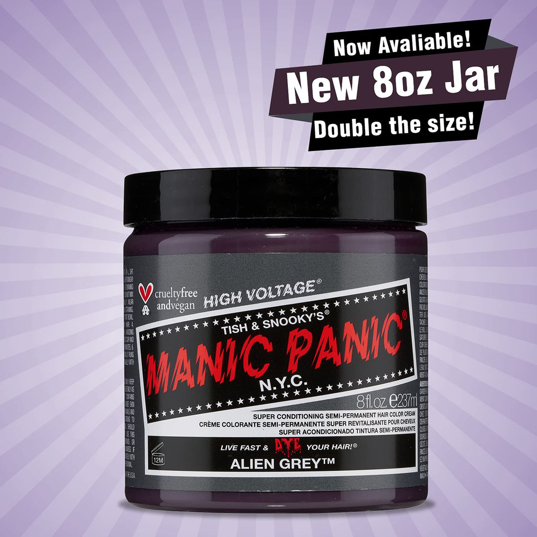 MANIC PANIC Alien Grey Hair Dye Classic, 8 fl oz