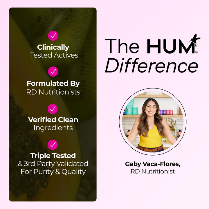 HUM Hair Strong Gummies, Strawberry, 60 Count