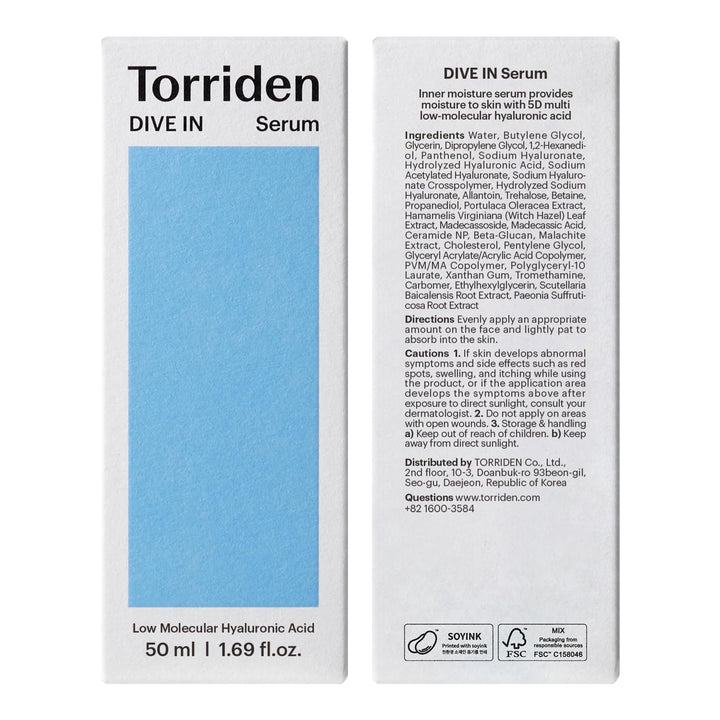 Torriden Dive In Hyaluronic Acid Serum, 50 ml