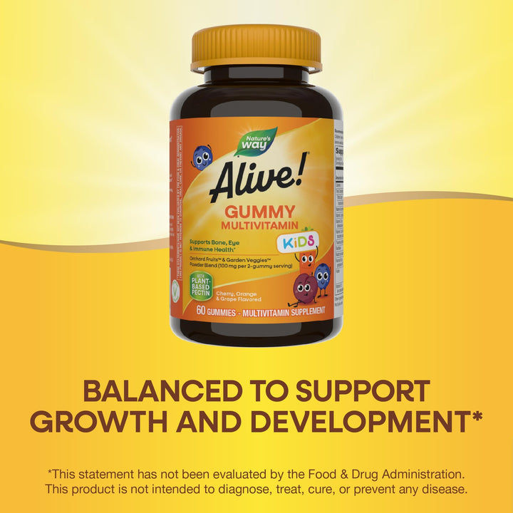 Nature's Way Alive Gummies Children's Multivitamin, 60 Count