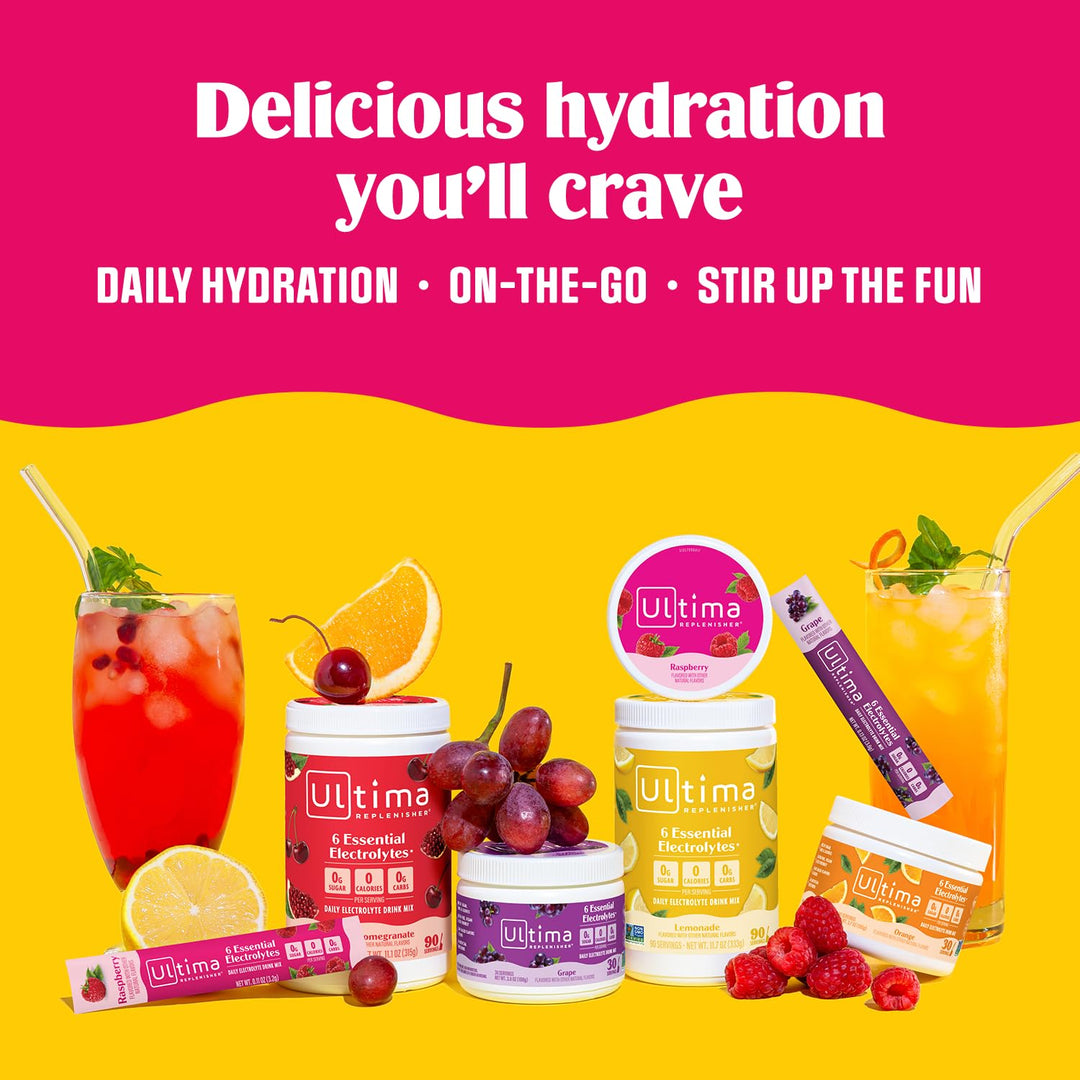 Ultima Replenisher Electrolyte Hydration Drink Mix, Watermelon, 20 Count
