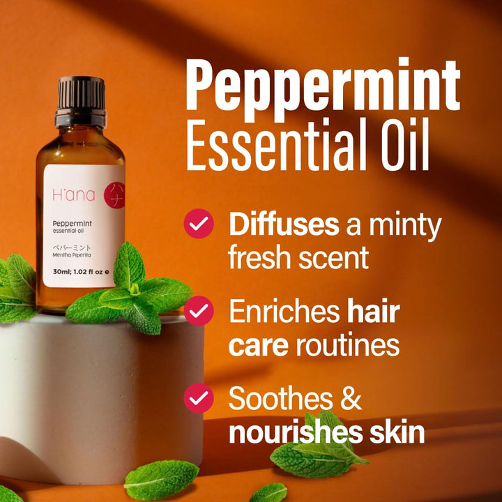 H'ana Peppermint Essential Oil, Peppermint, 30 ml