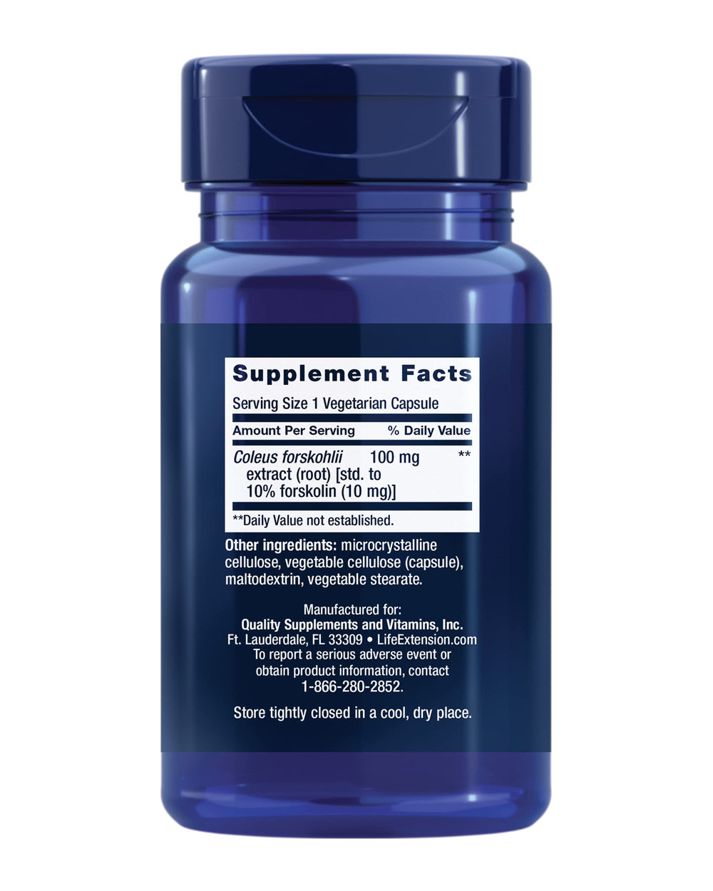 Life Extension Forskolin, 10 mg, 60 Count