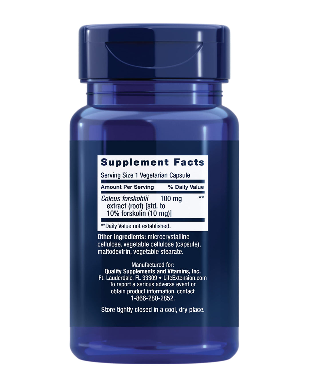 Life Extension Forskolin, 10 mg, 60 Count
