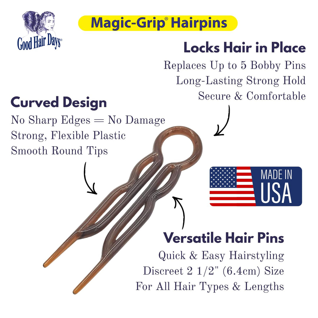 Good Hair Days Magic-Grip Hairpins, 10 Count